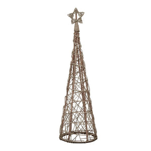 LED Wicker Christmas Tree With Star | Small Or Large