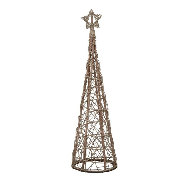 LED Wicker Christmas Tree With Star | Small Or Large