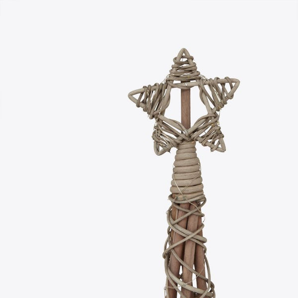 LED Wicker Christmas Tree With Star | Small Or Large
