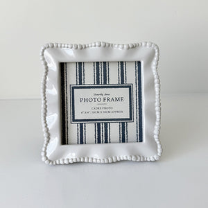 Scalloped Beaded Brocante Picture Frames | Set of two