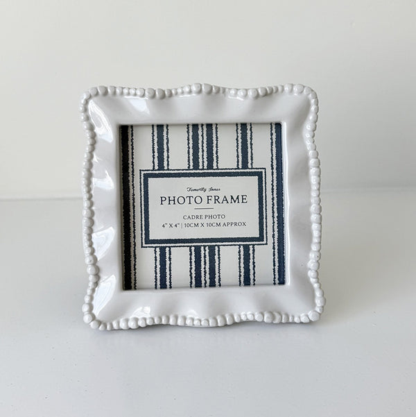 Scalloped Beaded Brocante Picture Frames | Set of two