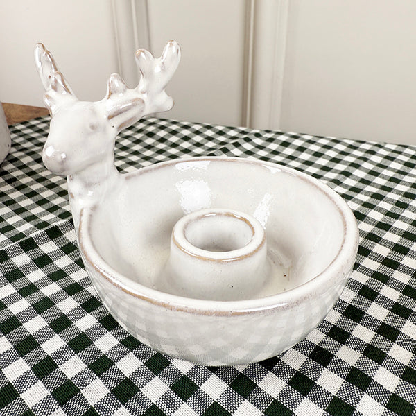 Reindeer Candle Holder | Ceramic