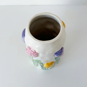 Ceramic Embossed Vase | Tulips