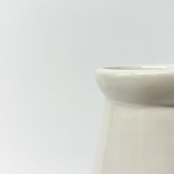 Ceramic Bottle Vase With Heart | White