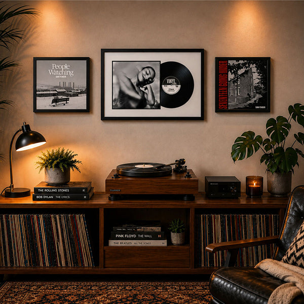 Vinyl Gallery Wall Set with White Mount | Oxford Black