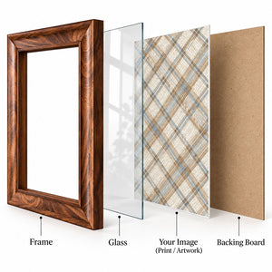 10x8 Walnut Effect Photo Frame With Glass | Weymouth
