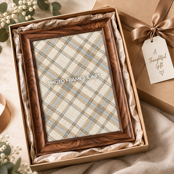 10x8 Walnut Effect Photo Frame With Glass | Weymouth
