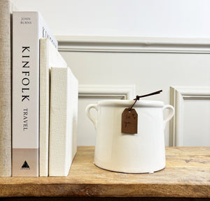 White Ceramic Milk Churn Vases | 2 Sizes Available