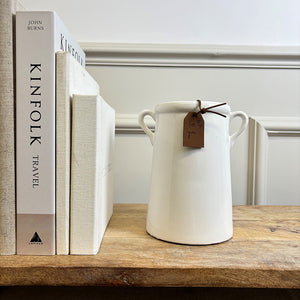 White Ceramic Milk Churn Vases | 2 Sizes Available