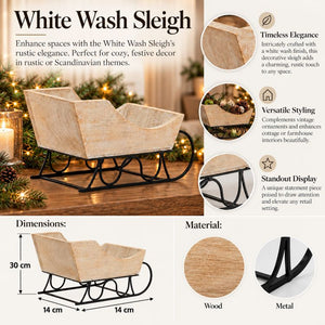 Wooden Decorative Sleigh | 30cm