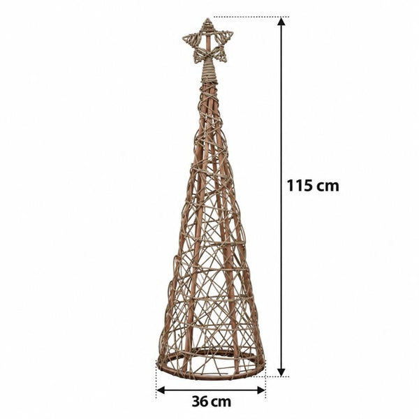 LED Wicker Christmas Tree With Star | Small Or Large