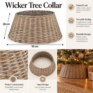Wicker Tree Skirt | Natural Grey - Brown