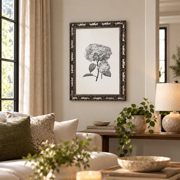 A2 Ornate Antique Frame | Gunmetal Silver