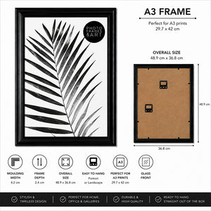 A3 Poster Frame | Surrey Black