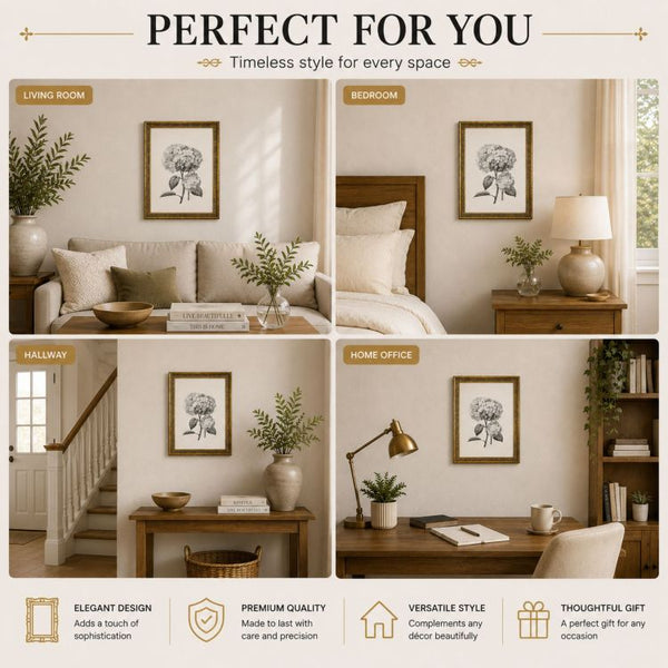 A3 Traditional Antique Style Photo Frame | Gold