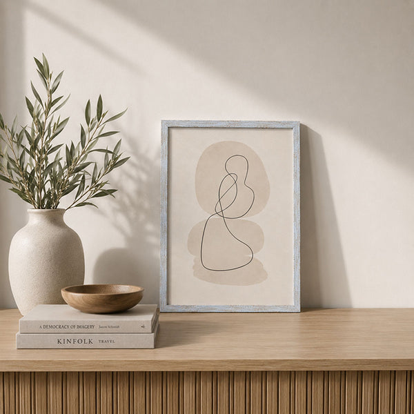 A4 Frame with Glass | DIstressed  Blue