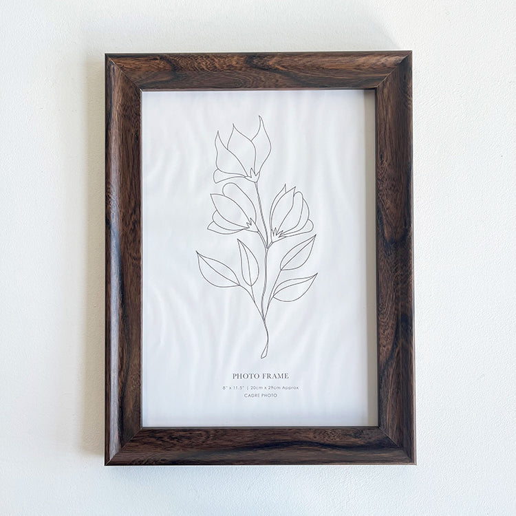 A4 Photo Frame | Dark Walnut Effect