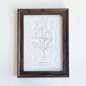 A4 Photo Frame | Dark Walnut Effect