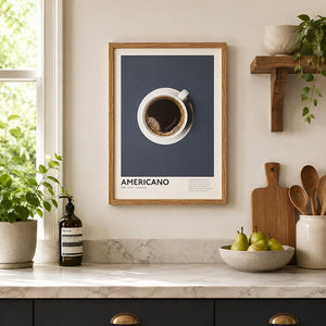 Framed 30x40cm Coffee Art | Americano
