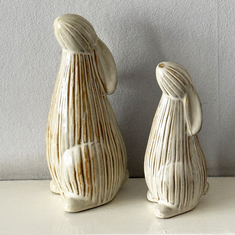 Ribbed Bunny Ornaments | Two Sizes