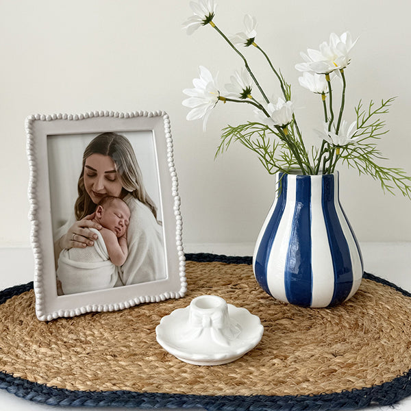 Blue Stripe Vase | 14cms