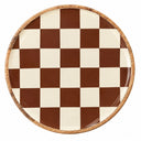 Geo Enamel Mango Wood Plate 35 cm | Choice of 3 colours