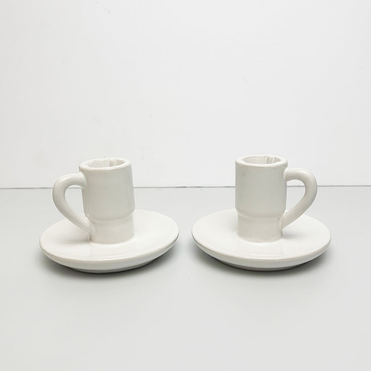 Ceramic Candle Holders | Set of 2