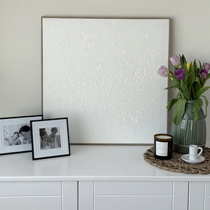 60x60cms Floral Artex Canvas | Two Designs