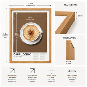 Framed 30x40cm Coffee Art | Cappuccino