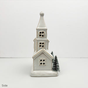 Ceramic Christmas Church | LED