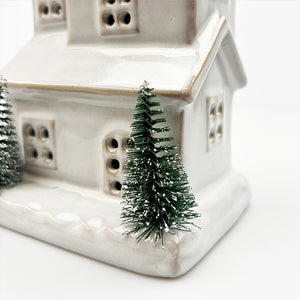 Ceramic Christmas Church | LED