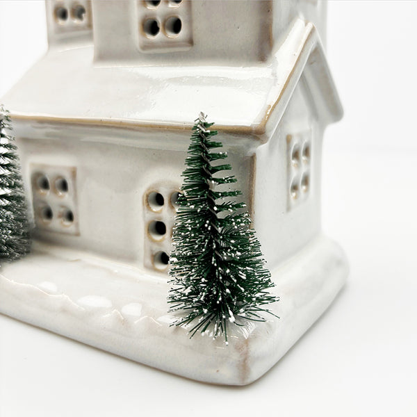 Ceramic Christmas Church | LED