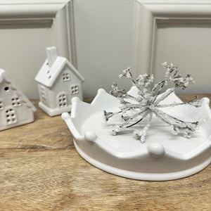 Ceramic Crown tray | White