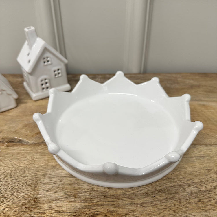 Ceramic Crown tray | White
