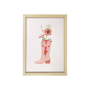 Flower Cowboy Boots | Framed Art