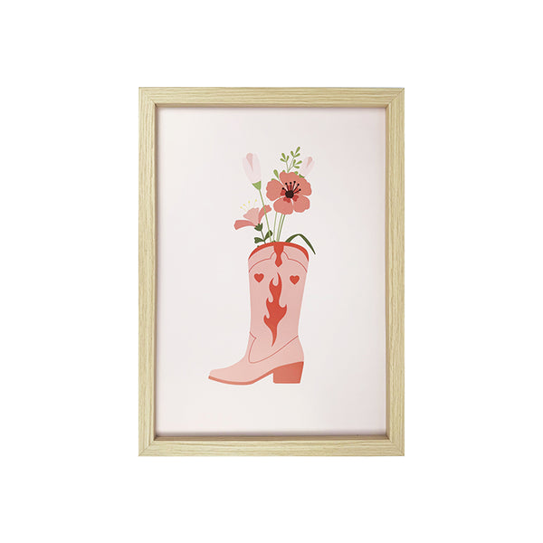 Flower Cowboy Boots | Framed Art