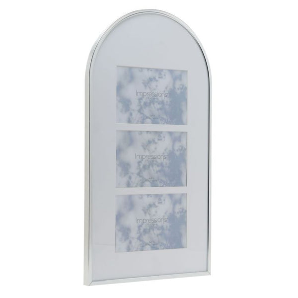 Silver Arch Topped Photo Frame | 3 6x4" Apertures