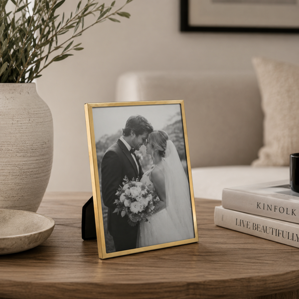 Gold Metal Fine Photo Frame | Available in 2 Sizes