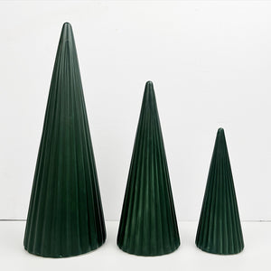 Green Ceramic Trees | Set of Three