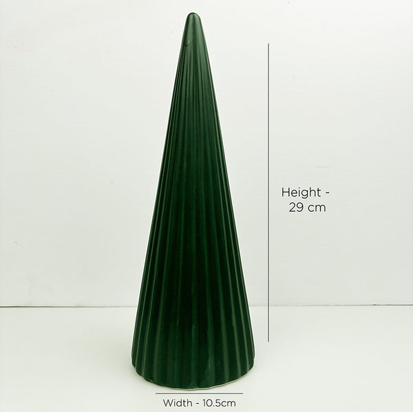 Green Ceramic Trees | Set of Three