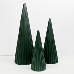 Green Ceramic Trees | Set of Three