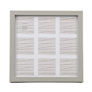 Grey Collage Frame | 9 3x3" Apertures