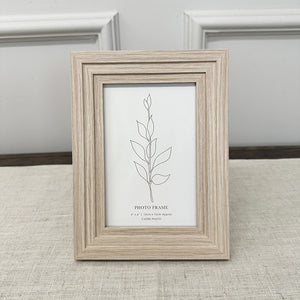 6x4" Layered Edge Photo Frame | Natural