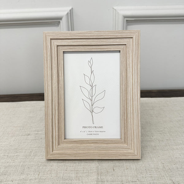 6x4" Layered Edge Photo Frame | Natural