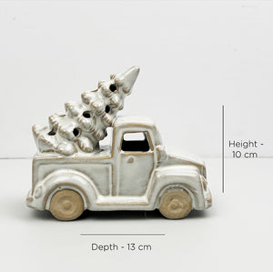 Ceramic Christmas Car | LED