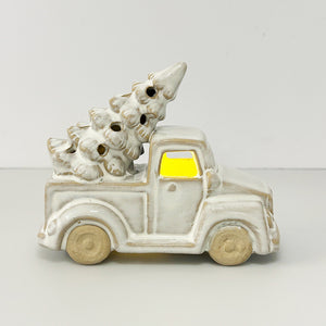Ceramic Christmas Car | LED