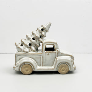 Ceramic Christmas Car | LED