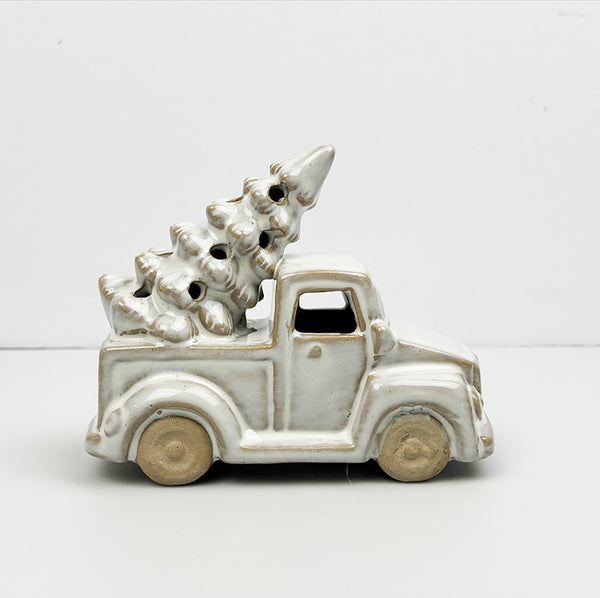 Ceramic Christmas Car | LED