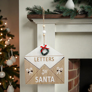 Wooden "Letter to Santa" Hanging Decoration