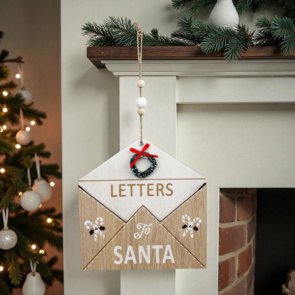 Wooden "Letter to Santa" Hanging Decoration
